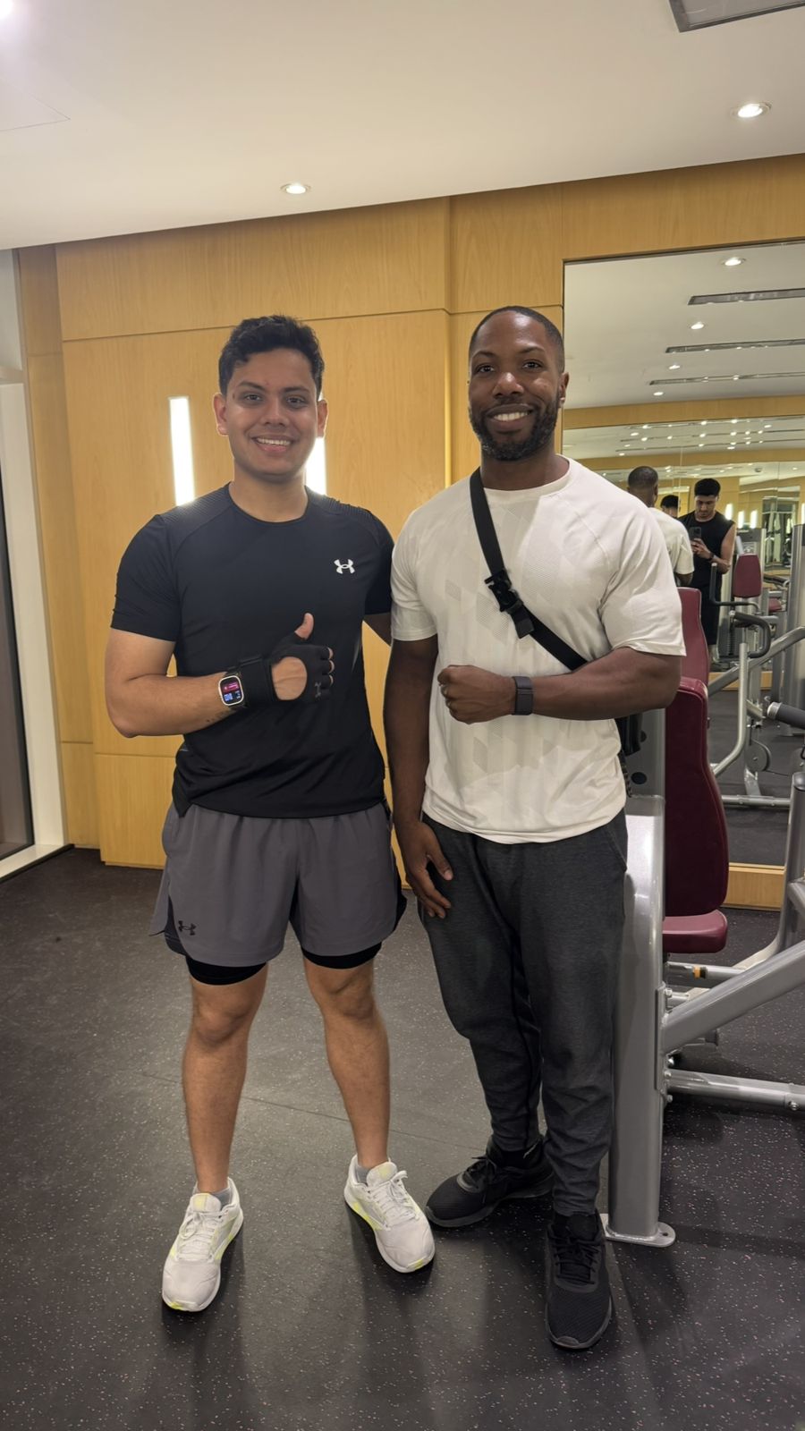 Nathan with a personal training client after a session
